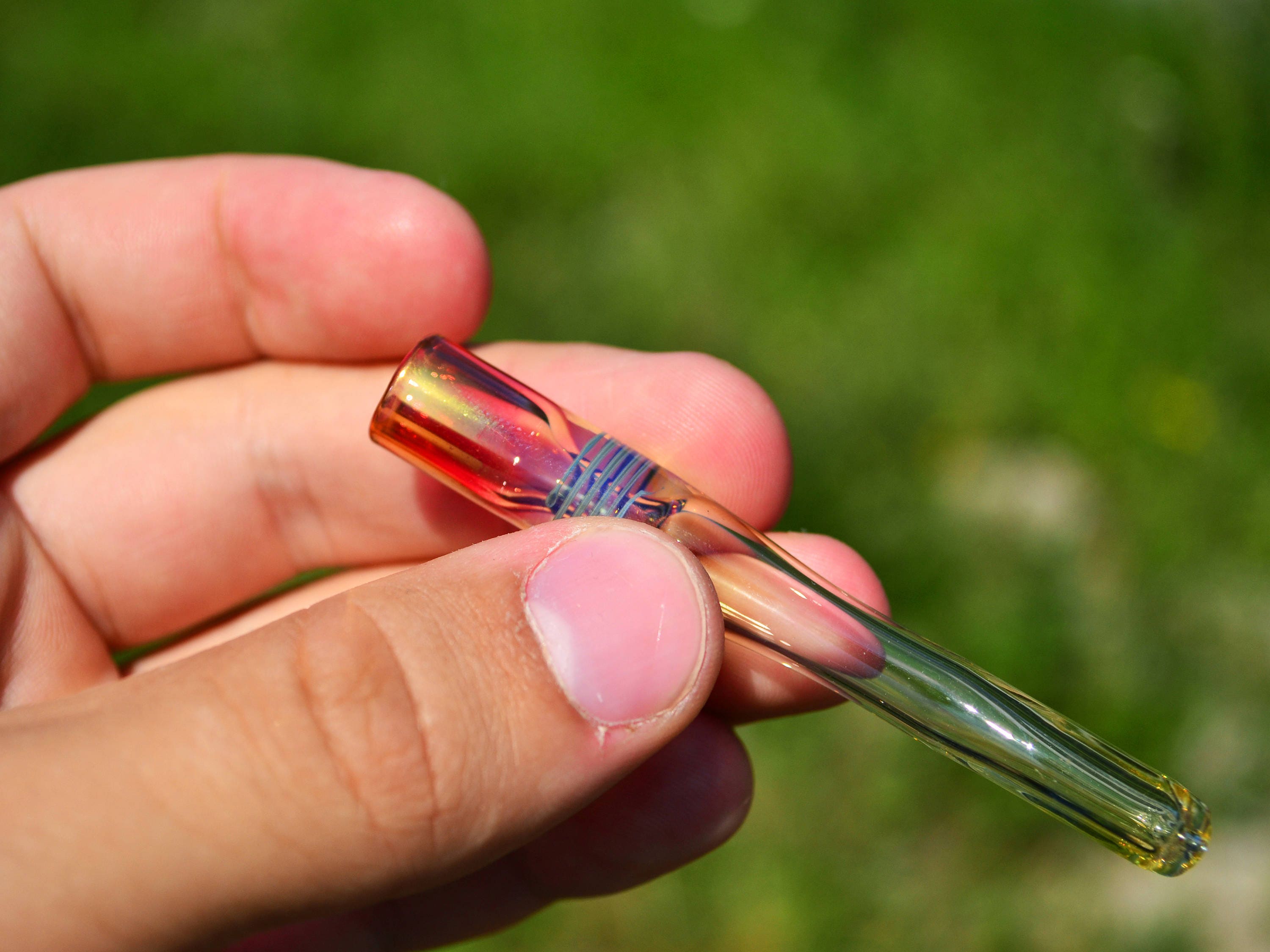 3.6 Glass Chillum One Hitter Glass One Hitter Etsy