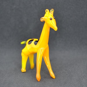 Glas Giraffe Figur - Glas Giraffe Sammler Ornament - Glas geblasene Giraffe Skulptur - Giraffe Kunst Glas Briefbeschwerer - Handgemachte Geschenke