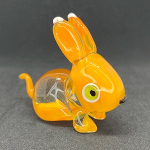 ムラーノガラスアート ウサギの置物 手作りガラス ウサギの彫刻