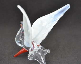 手作りガラスの鳩の置物：優雅な鳥の彫刻 - Etsy 日本