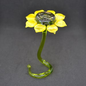 Glass Sunflower Sculpture - Sunflower Gift Ideas - Murano Glass Sunflower - Floral Arrangement - Blown Glass Flower Figurine - Gift for Mom