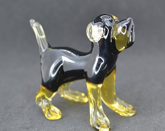 SVCEQZE Figurine De Petit Chien, Figurines De Chiot Qui Brillent Dans