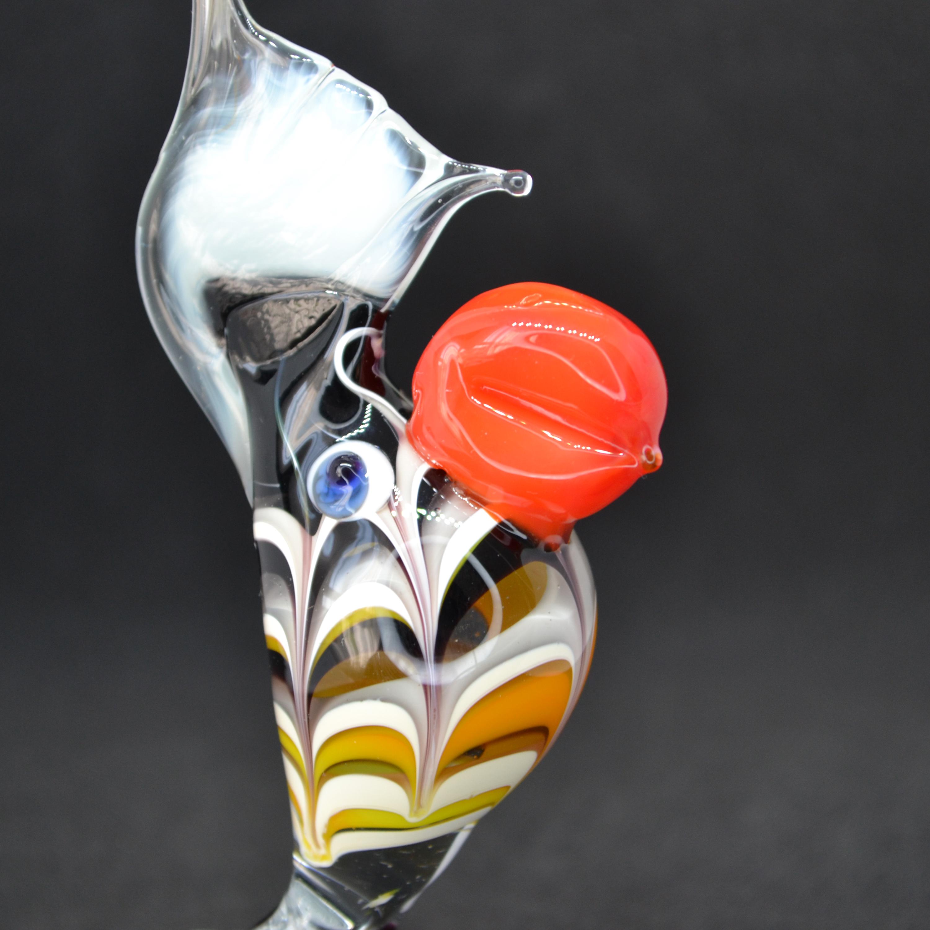 吹きガラスのオウムの置物：手作りのエキゾチックな鳥の装飾 - Etsy 日本