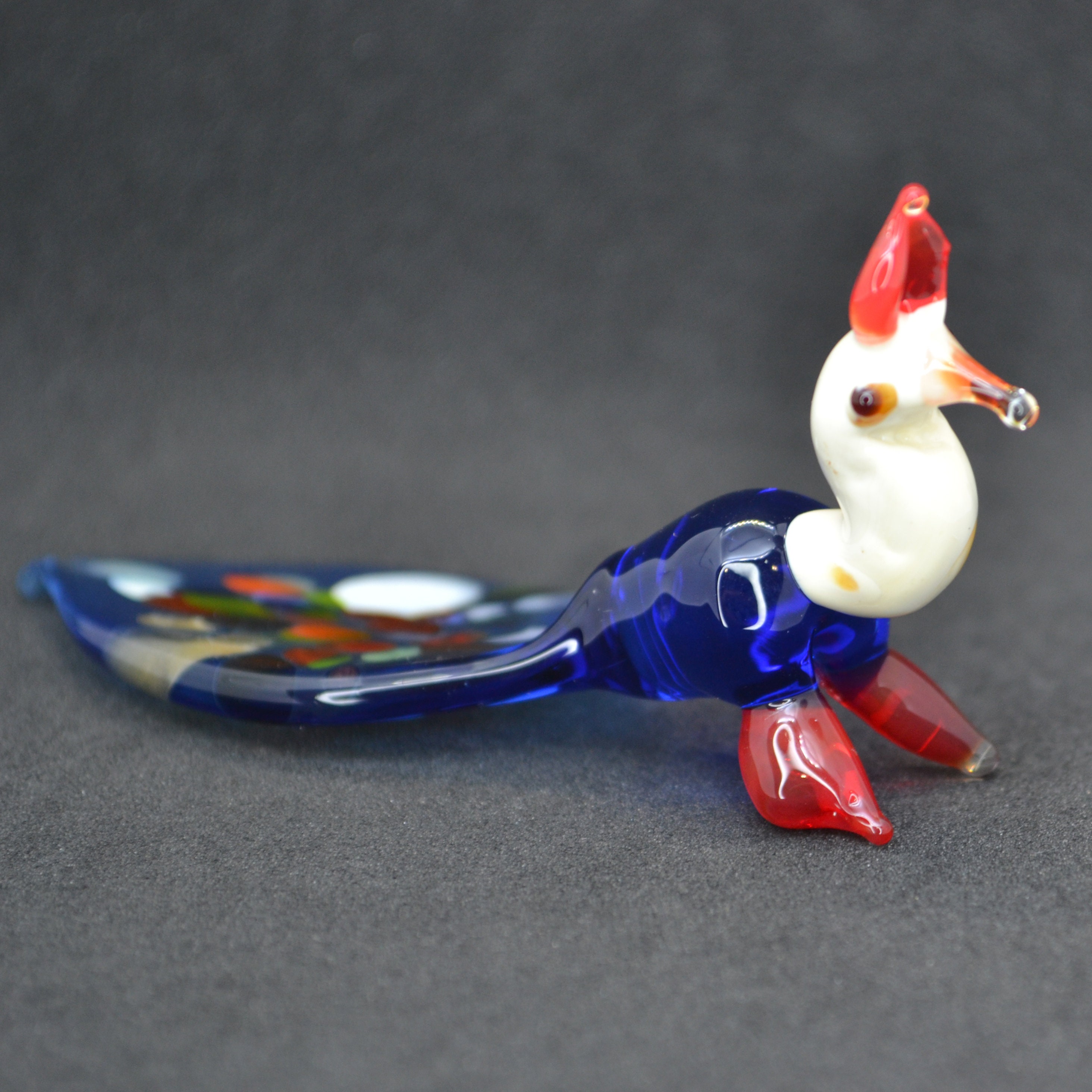 手吹きガラスの孔雀の置物：コレクター向けオーナメント - Etsy 日本