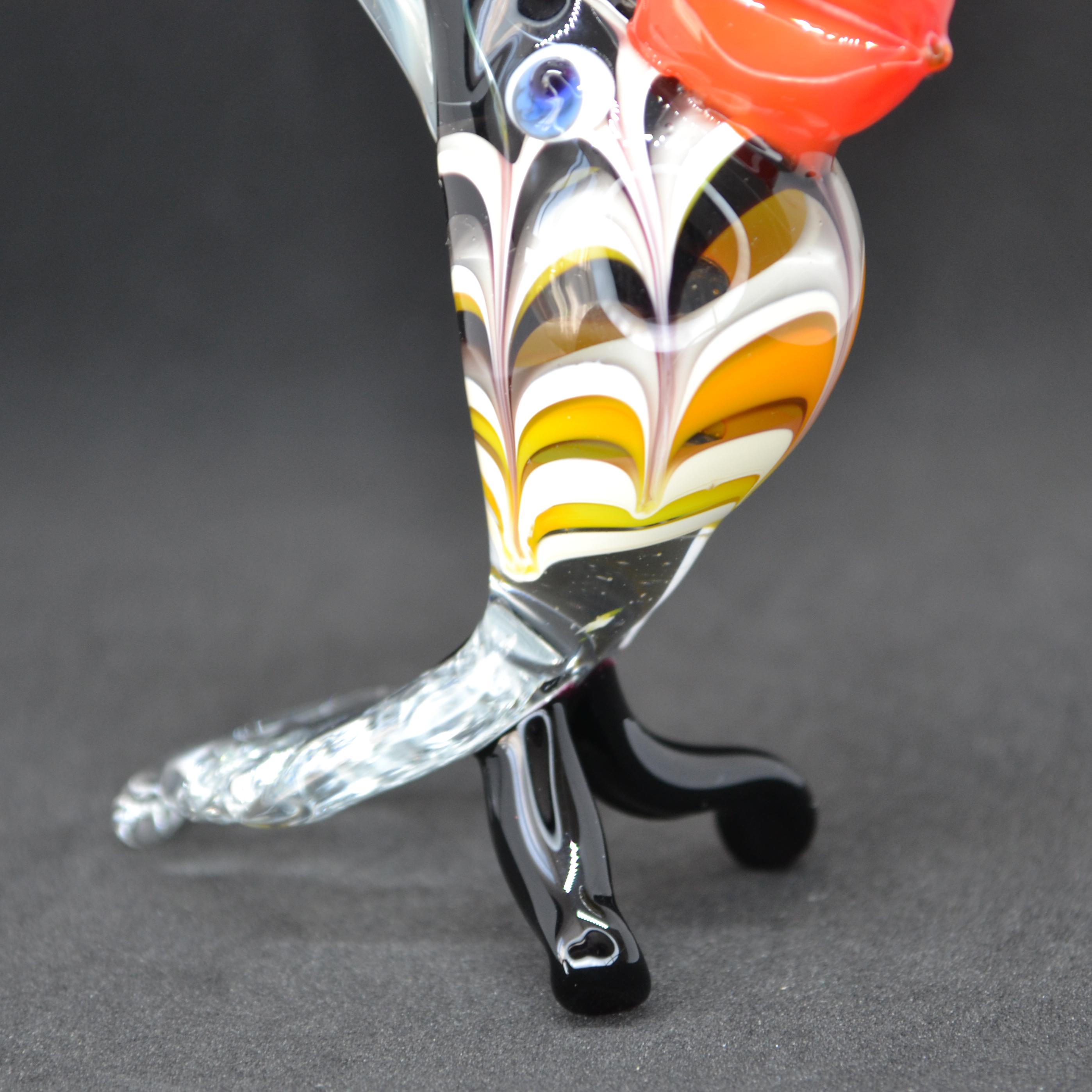 吹きガラスのオウムの置物：手作りのエキゾチックな鳥の装飾 - Etsy 日本