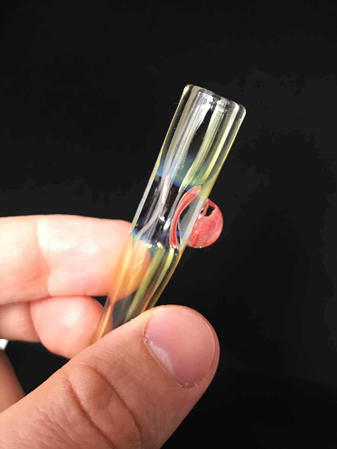 4 Inches Glass Chillum One Hitter Glass One Hitter Cigarette Etsy