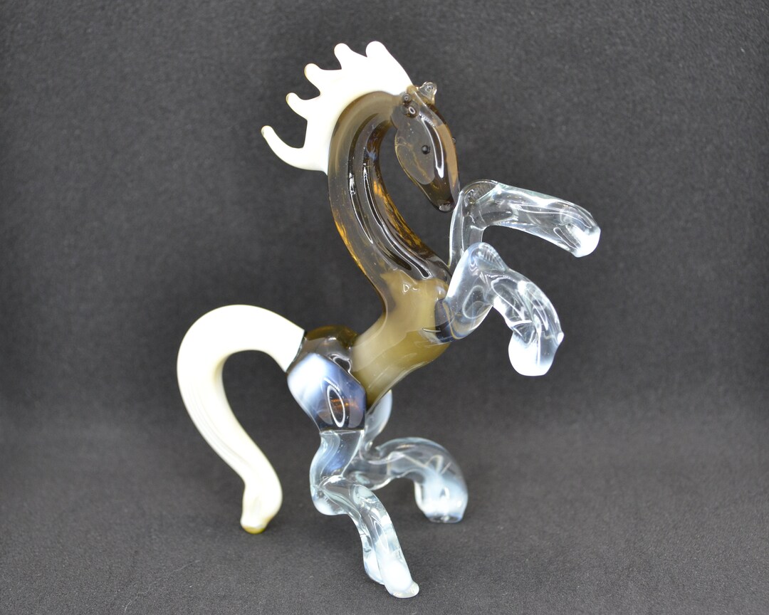 Glass Horse Statue Blown Glass Horse Figurine Horse Glass Scupture