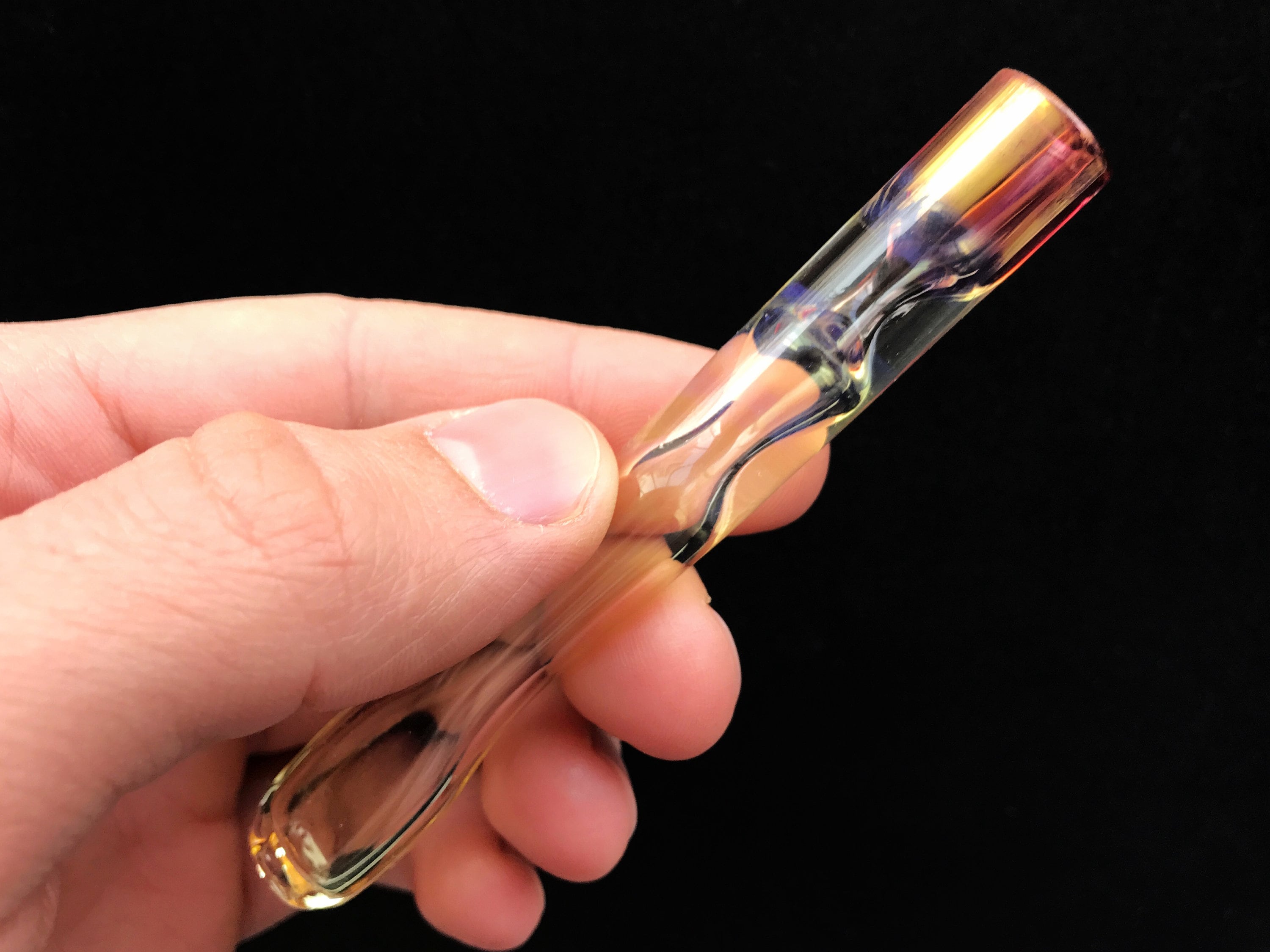 Chillum Glass Pipe ~ Set of 2 Tobacco Smoking Chillum One Hitter Glass Pipe