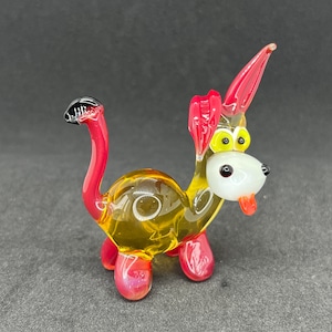 Glas Esel Figur - Handgemachte Rote Glas Esel Ornament - Dekorative Glas Esel Skulptur - Sammler Esel Geschenk Ideen - Bauernhof Tier