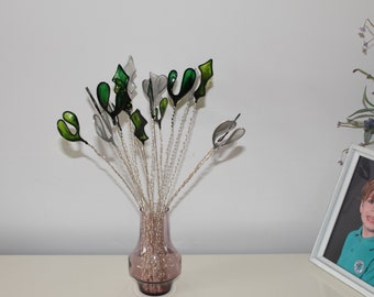 Decorative Wire Flower Bouquet Home  Gift Idea Holly Mistletoe