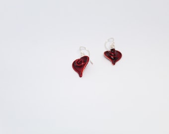 Love Heart Mini Heart Earrings Cute Red Dangle Drop Valentine's Mother's Day Birthday Jewellery Gift Idea