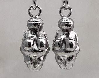 Venus Of Willendorf Earrings, Venus Pendant, Fertility Goddess, Venus Jewelry, Fertility Jewelry