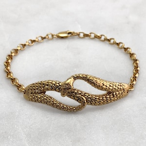 Snake Bracelet, Serpent Bracelet, Snake Skin bracelet, Snake Jewelry, Serpent Bracelet, Gift For Him, Gift For Her, Gold Snake