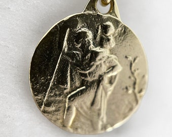Gold St Christopher - Etsy UK