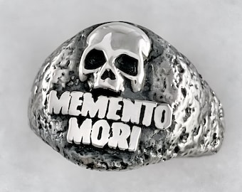 Memento Mori Ring, Skull Ring, Memento Mori Skull, Silver Skull Ring