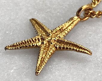 Collar de estrella de mar, joyería de estrella de mar, estrella de mar real,