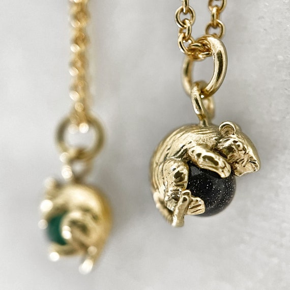 Gold mouse cheap pendant