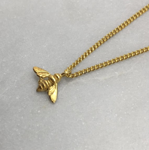 Buy Bee Necklace Gold Necklace Save the Bees Bee Jewelry Bee