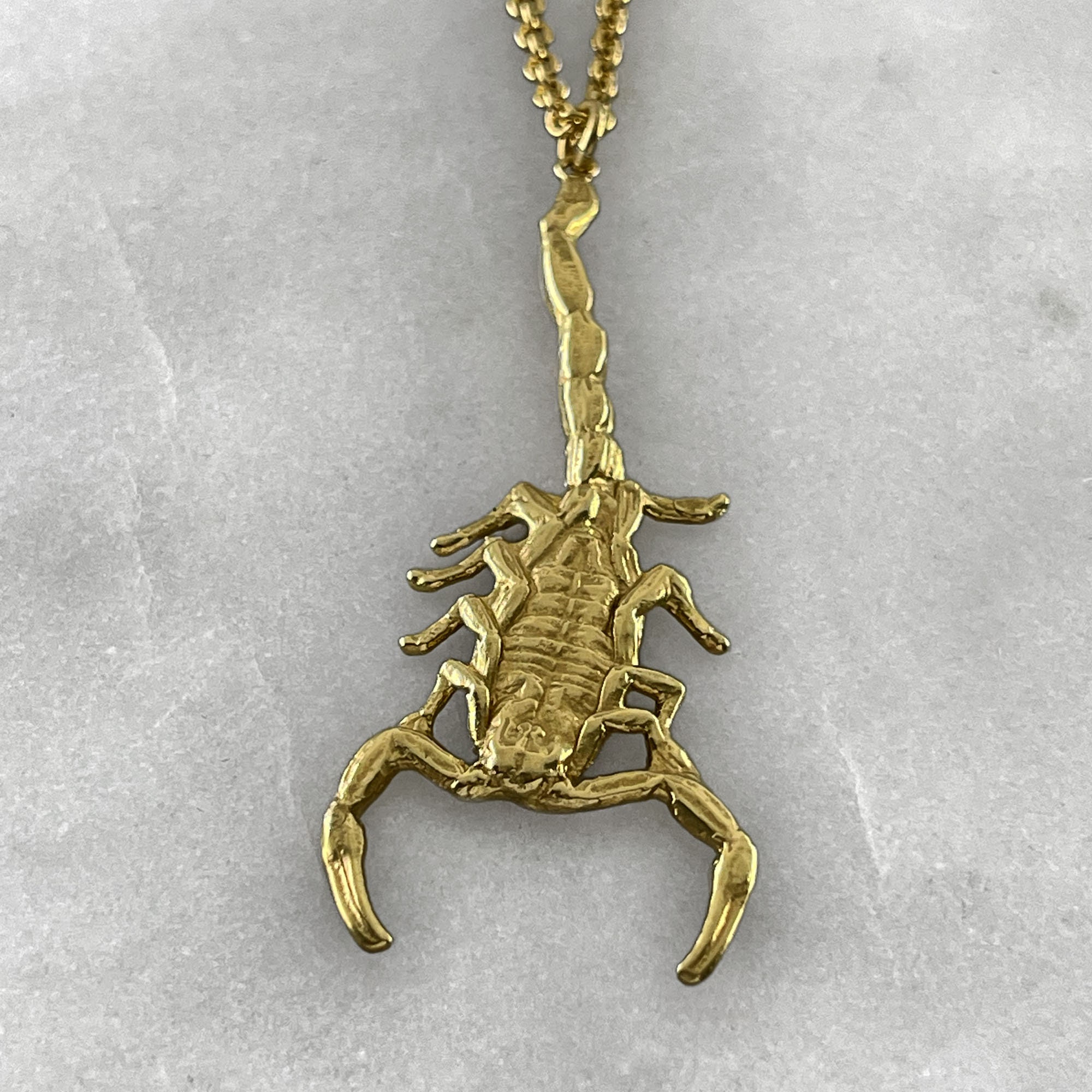 Gold scorpion pendant necklace sale