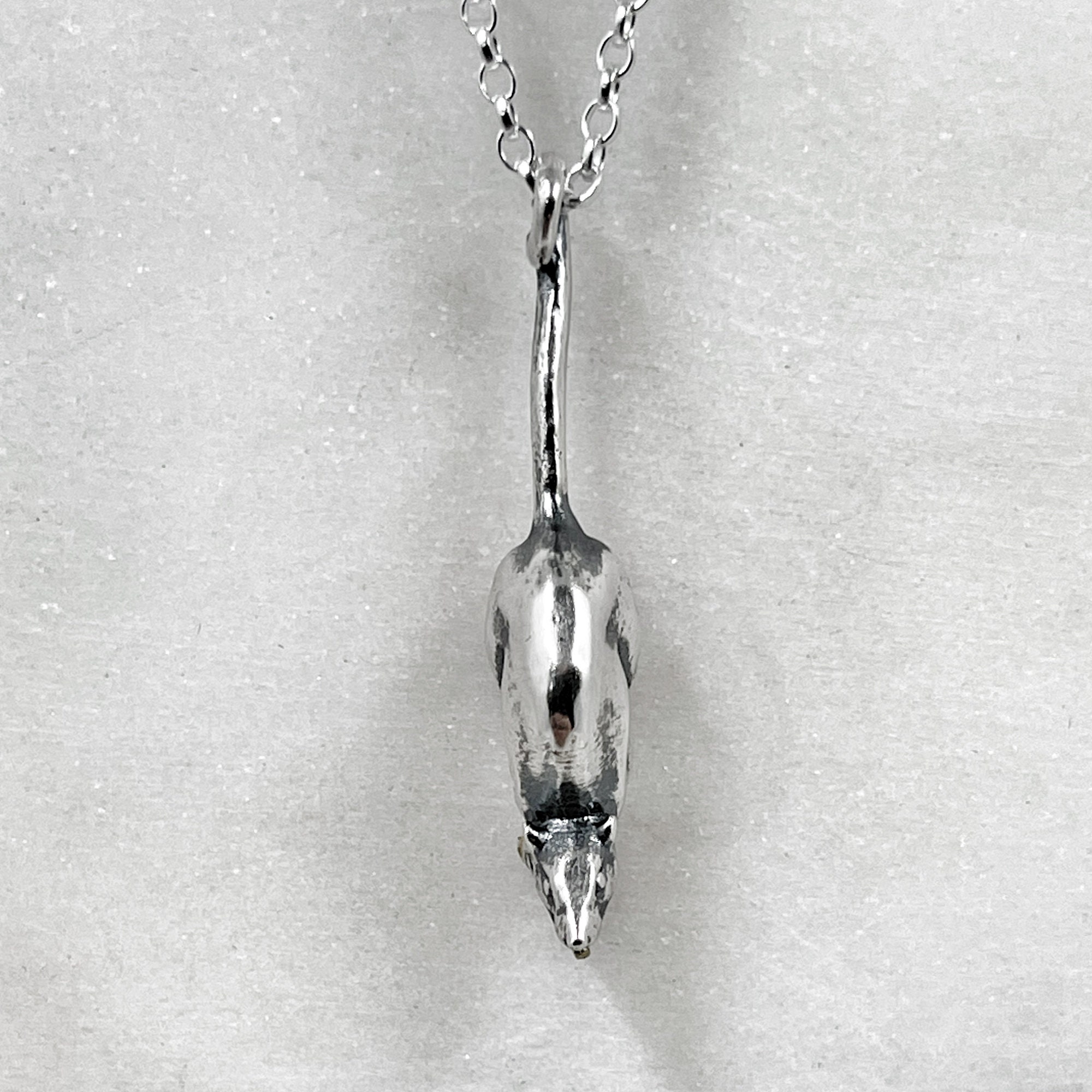 Rat Pendant, Silver Rat Necklace, Silver Rat Charm, Rat With Rat Pendant, Silver Rat Necklace, Silver Rat Charm, Rat With