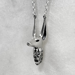 Anubis Necklace, Anubis Silver Pendant Necklace, Anubis Jewelry, Egyptian Revival, Egyptian Anubis