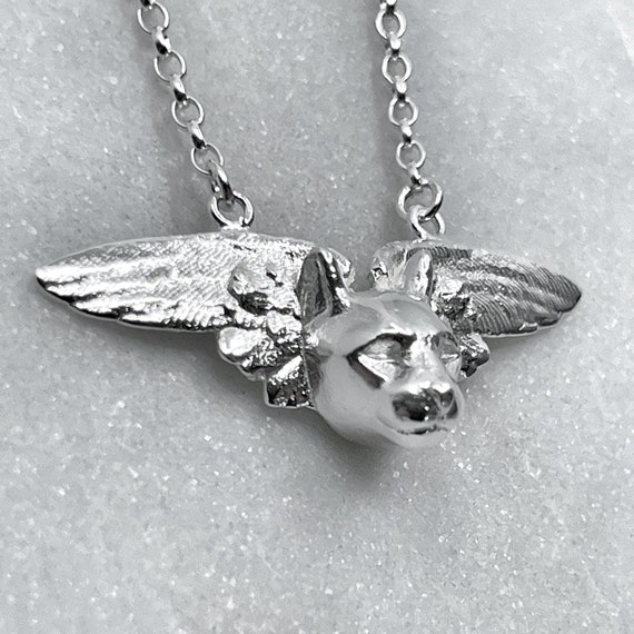 Archie Winged Cat Necklace Bastet Necklace Cat Goddess Winged