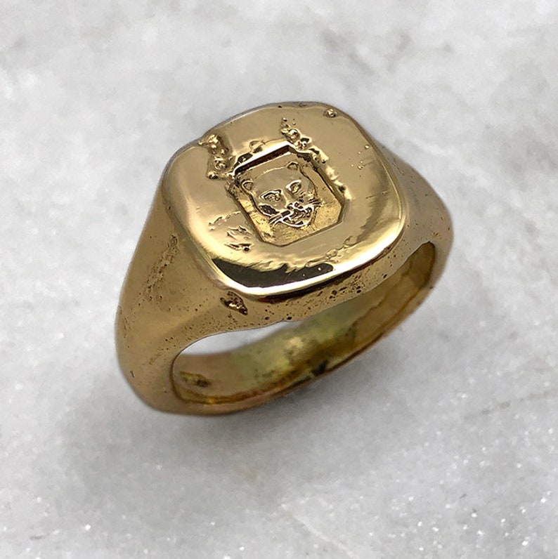 London Rough Solid 9ct Gold Ring Ring Men Gold Etsy UK