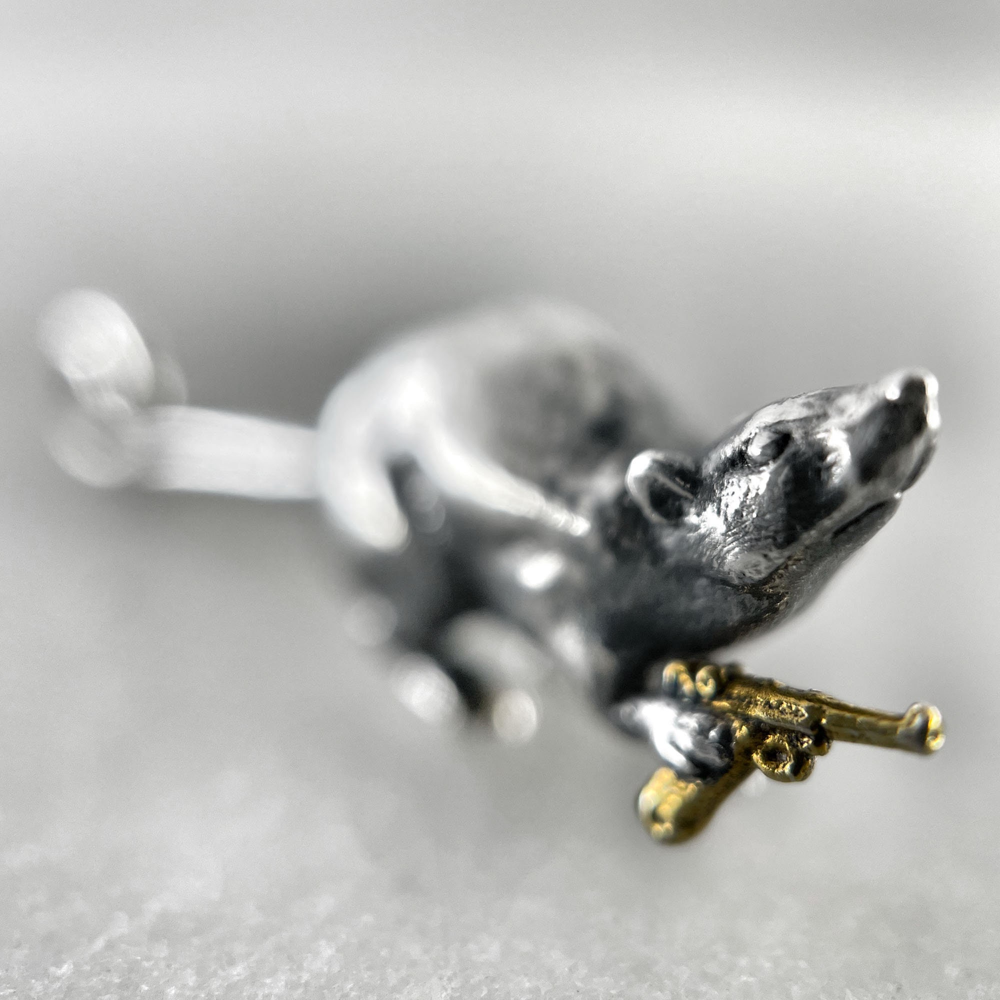 Rat Pendant, Silver Rat Necklace, Silver Rat Charm, Rat With Rat Pendant, Silver Rat Necklace, Silver Rat Charm, Rat With