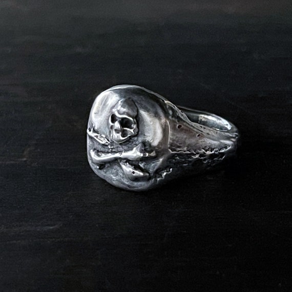 アクセサリー THE GREAT FROG SKULL SHIELD RING 16 Skull Shield Ring (Sterling Silver Skull) - The Great Frog