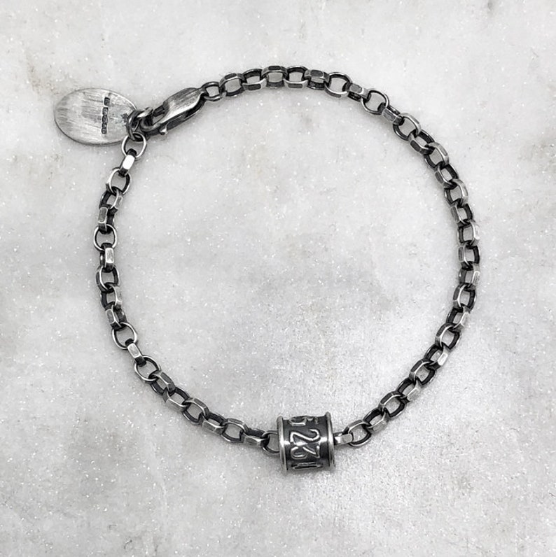 Single Oxidised Bird Leg Ring Bracelet