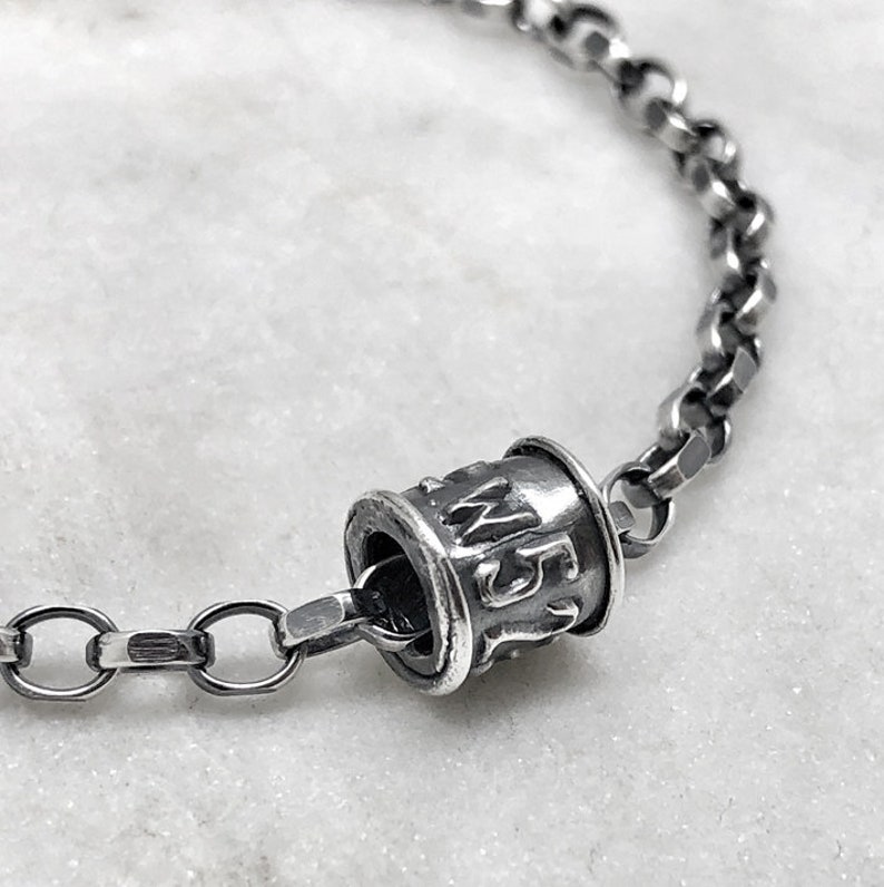 Single Oxidised Bird Leg Ring Bracelet