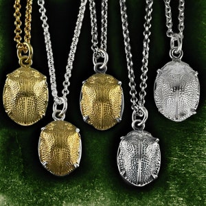 Scarab Beetle Pendant Necklace, Egyptian Scarab, Gold Scarab Necklace