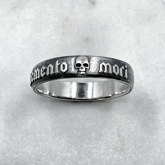 6mm Memento Mori Ring All Genders Jewelry Macabre Jewelry