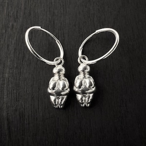 Venus Of Willendorf Earrings, Venus Pendant, Fertility Goddess, Venus Jewelry, Fertility Jewelry, Hook, Hoop.