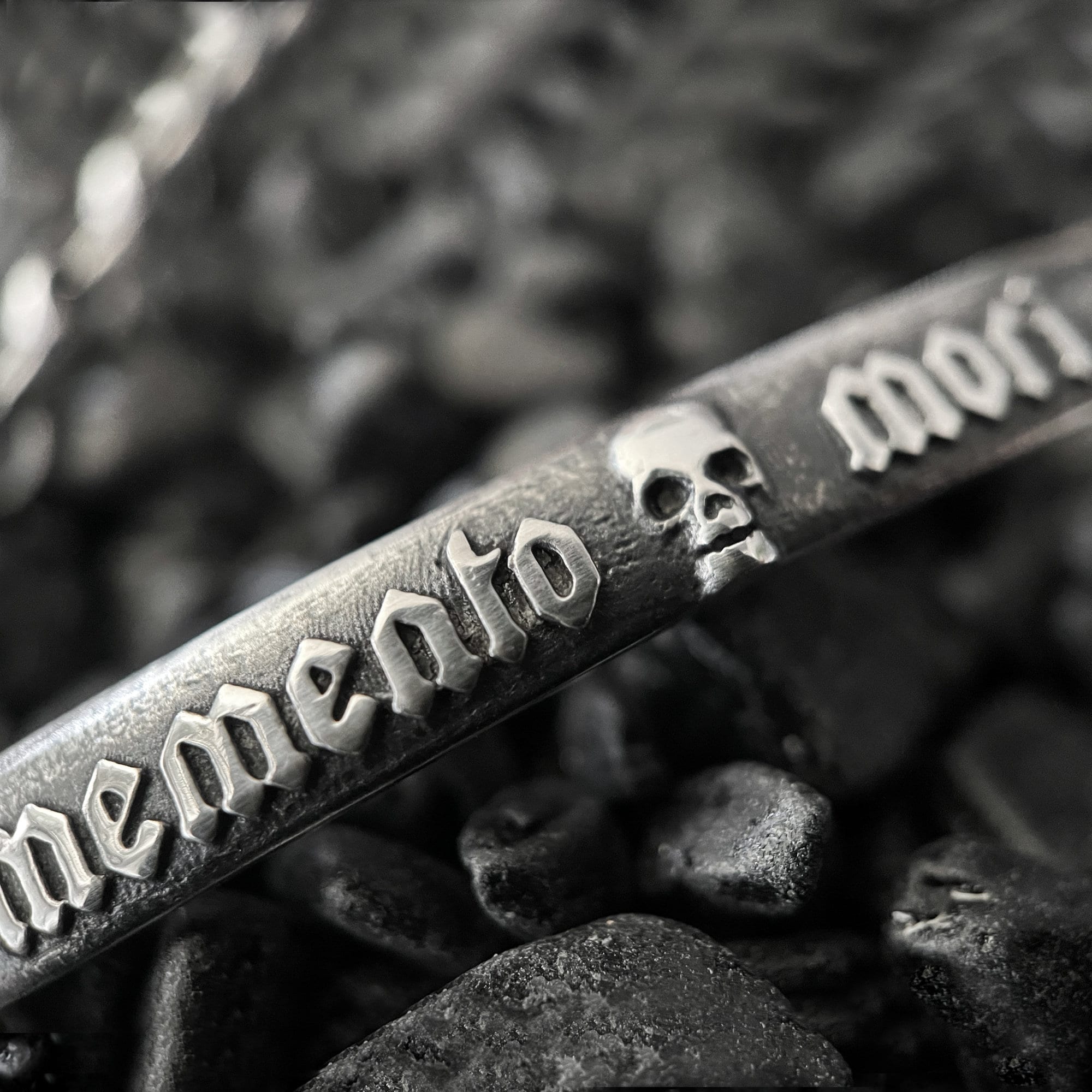 Memento Mori Skull Bracelet, Sterling Silver, Adjustable Chain - Etsy