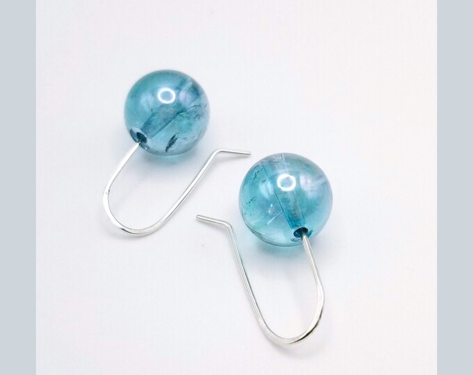 Serenity Aqua Aura Quartz Earrings.
