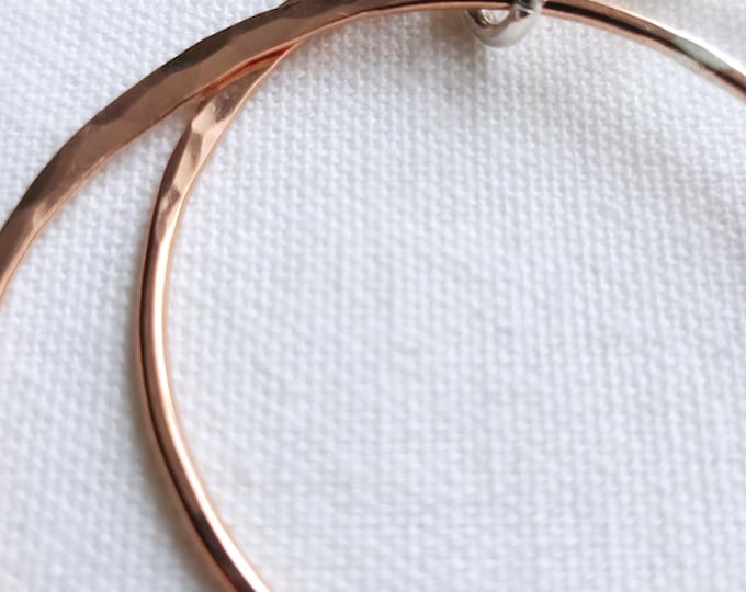Double Hoops Mixed Metals Earrings