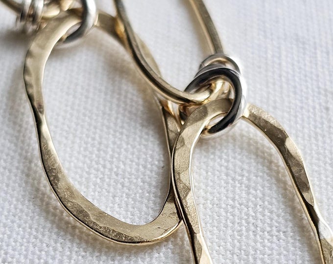 Double Oval Dangle Earrings