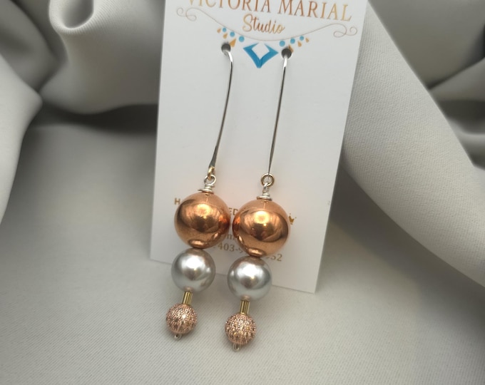Copper Ball Elegant Earrings