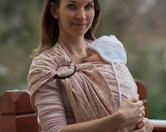 Porte-bébé Ring Sling - Diesu Sweetheart Blush - écharpe de portage pour nourrisson et tout-petit, porte-bébé de voyage, indispensable pour le nouveau-né, cadeau pour une nouvelle maman