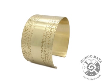 Handgefertigtes gehämmertes Messingarmband, verstellbar, Armreif, brass bangle, Manschette, goldenes Armband, golden bracelet