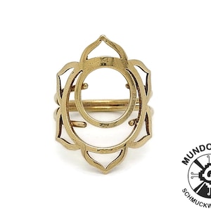 Handmade brass ring, mandala ring, minimalist ring, filigree ring, geometric, brass, Svadhisthana Chakra, golden ring
