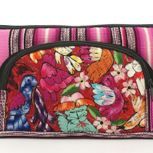 Bolso Floral Bordado, Bolso para Mujer, Bolso Huipil, Bolso Maquillaje, Textiles Guatemala, Bolso Clutch, Monederos