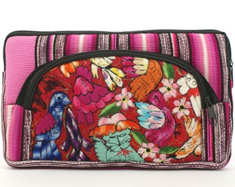 Bestickte Florale Handtasche, Tasche für Damen, Huipil Tasche, Schminktasche, Guatemala Textilien, Clutch Bag, Purses