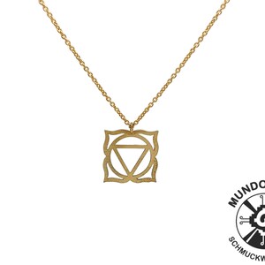 Handgjort minimalistiskt mässingskedjehänge, halsband, enkelt, mandala, Muladhara – rotchakra