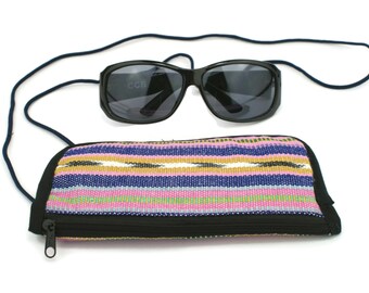 Glasses bag, padded glasses bag, embroidered eyeglasses case, glasses bag, sunglasses holder, fabric bag