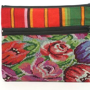 Bolso bordado, bolsa de tabaco, bolso huipil, bolso de maquillaje, textiles de Guatemala, bolso clutch, carteras, bolsa, bolso pequeño