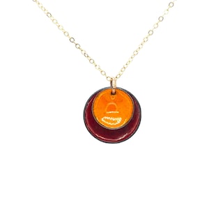 Enamel Chain pendant, Enamel Chain pendant, Cloisonné pendant, Enamel necklace, Copper pendant, Enamel pendant