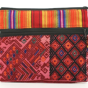 Embroidered handbag, tobacco bag, huipil bag, makeup bag, Guatemala textiles, clutch bag, purses, pouch, small bag