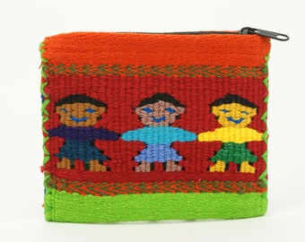 Woven Wallet, Wallet, Coin Pouch, Woven Guatemalan Coin Purse, Children's Purse, Cartoon Bag, Children's Handbag